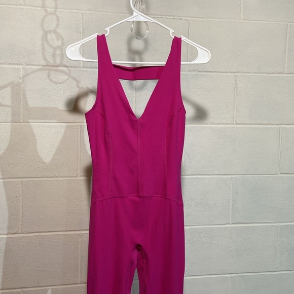 Free People Movement Never Better One-Piece Jumpsuit in Berry NWOT Athleisure - Picture 4 of 4